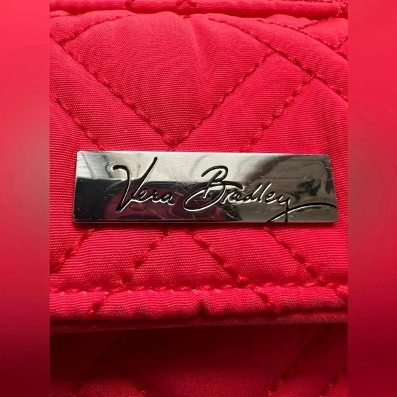 RETIRED: Vera Bradley | ladies Cardinal Red mini crossbody handbag. - Picture 3 of 13